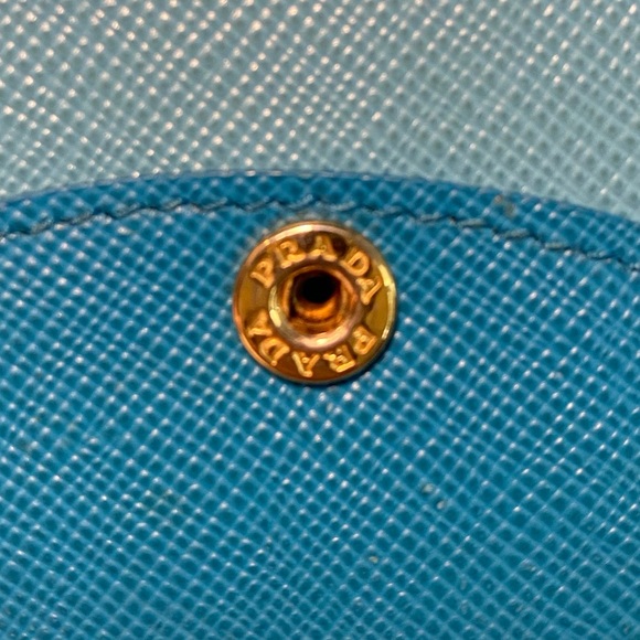 PRADA RARE Bi-Color Saffiano Leather Slim Envelope Wallet - Picture 13 of 17